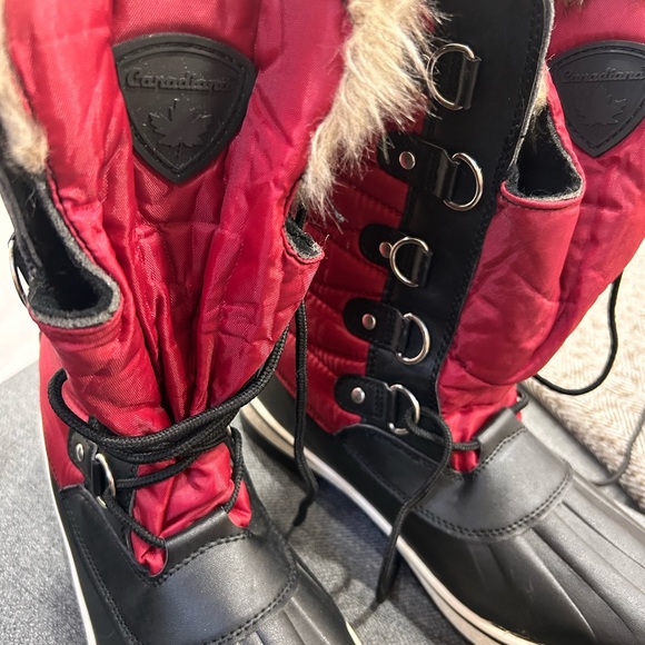 NWTO Canadiana Winter Boots size 10 Red Snow Boots - Picture 7 of 10